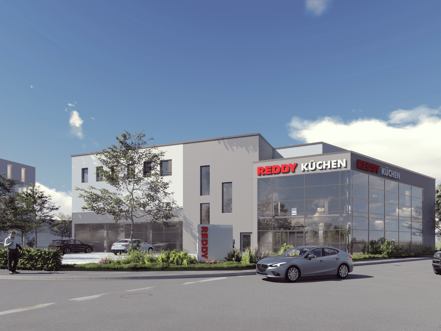 Rendering der Gewerbeflächen an der Siemensstraße in Landshut Nord