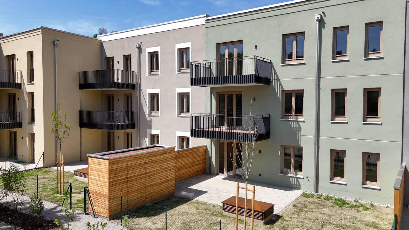 Neubau am Wasserschlössl in Mühldorf am Inn, Außenansicht