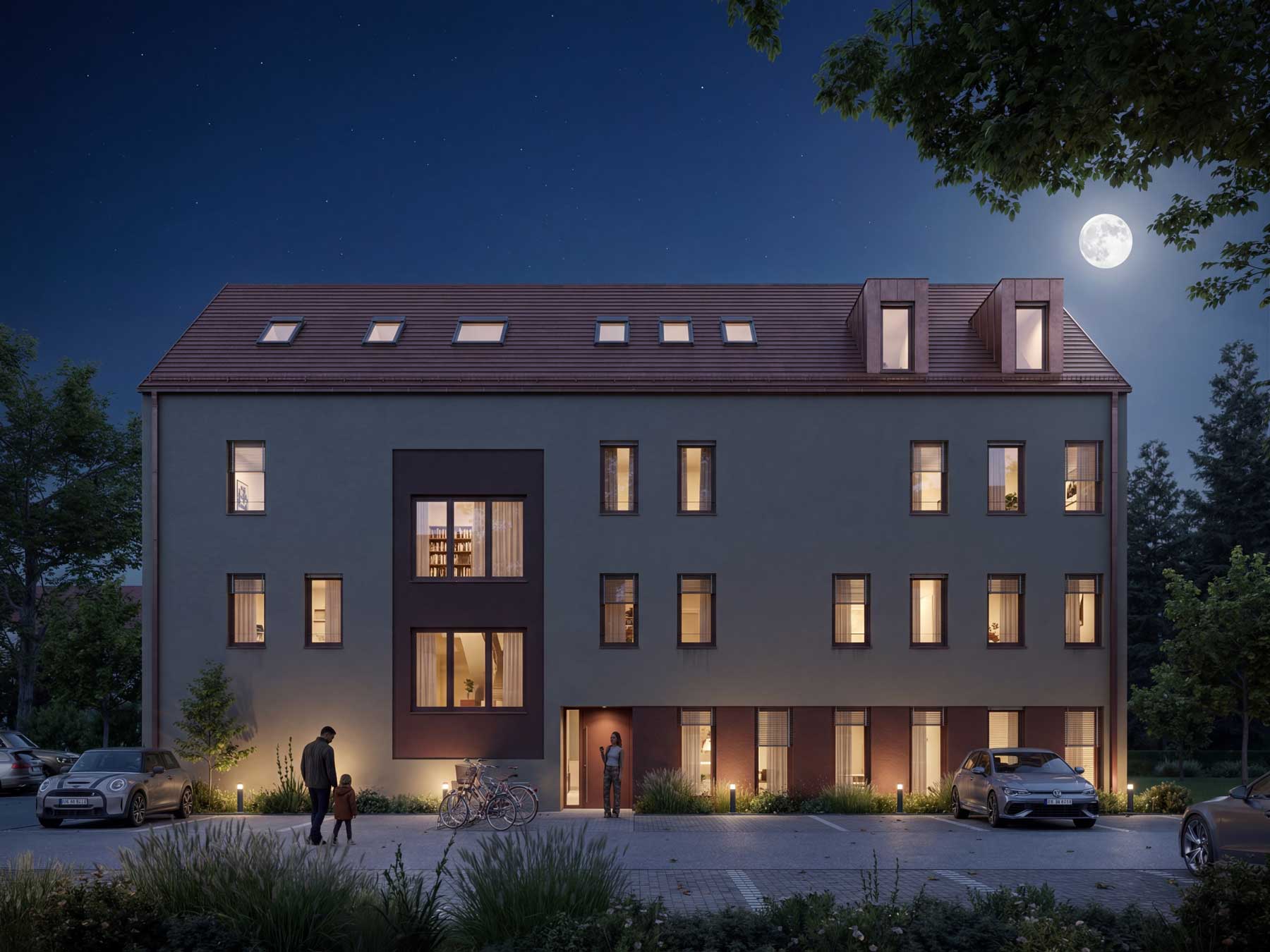 Wohnen Plattling – Stadthaus Rotkontur – Ansicht 7