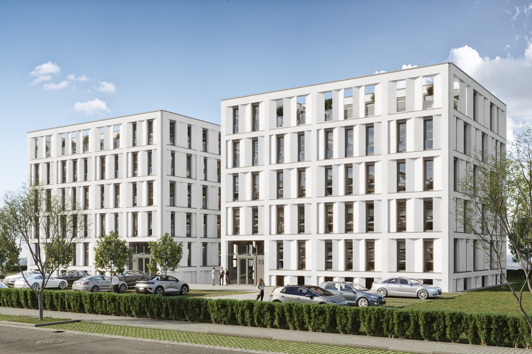 Visualisierung des Bürogebäudes im Gewerbemischgebiet Landshut West